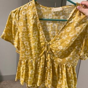 Altard state Yellow Crop Top